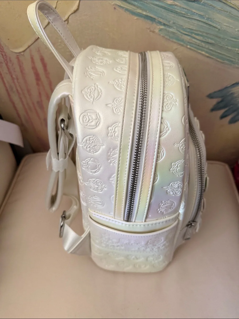 Loungefly Disney Princess Bows Iridescent Mini Backpack New! box Lunch Exclusive